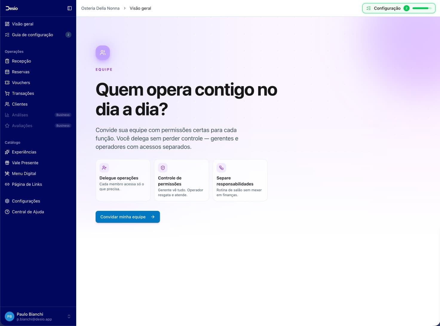 Splash "Quem opera contigo no dia a dia?"